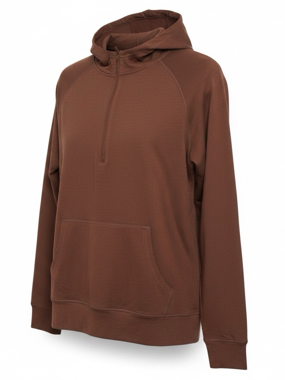 Burnside Men's Heather Chestnut Quarter Zip Hoodie M Pockets